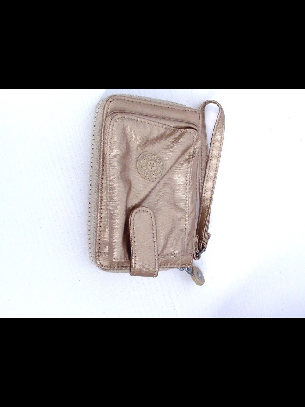 Kipling Bag Pouch Small Wristlet Metallic Rose Gold Case Women / Girls 4x5 - Picture 2 of 15